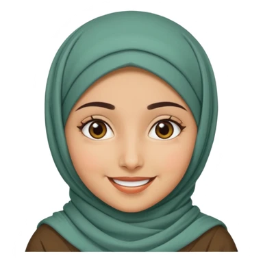 I am a marketer, making content creation and reels on social meadia without showing my face, need a professional emoji, I am A girl from jordan wearing hijab my nname is rama  sticker