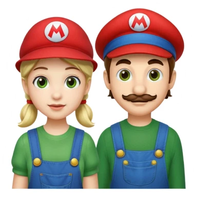 mario and luigi - one is a girl and one is a normal mario bro sticker