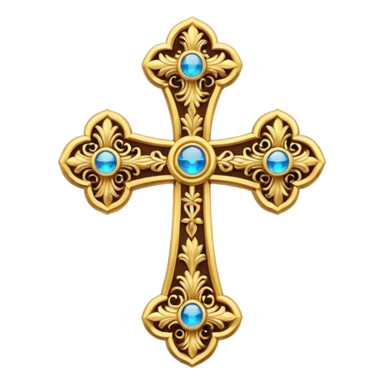 Eastern Orthodox cross. Transparent bakgrundl. sticker