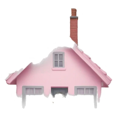 pastel pink house  sticker