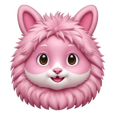 Labubu character, pink color, cute pose sticker