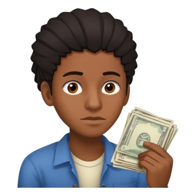 archetype for a young adult: The Precarious-Independent (20-25yr) Dealing with unstable incomes, bills, rent and expenses they have to have full control over finances but often don’t have the flexibility to think about long-term goals. South american or black individual. Remove the money
 sticker