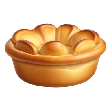 Cinematic Realistic Yorkshire Pudding Dish Emoji, showcasing a light, airy, golden puff with a crispy exterior rendered with lifelike detail and soft natural lighting that accentuates its classic appeal. sticker