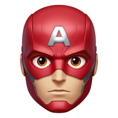 vision marvel red face  half body from captain america: civil war sticker