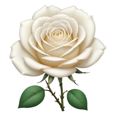 white rose, without green leaves, just flower sticker