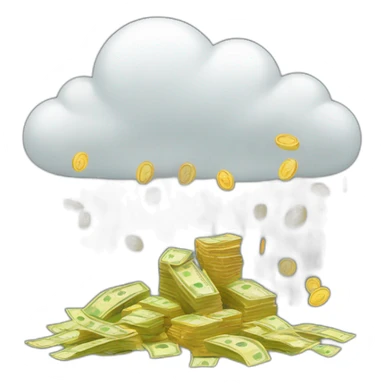 raining-money sticker