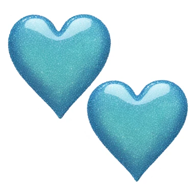 pastel blue glitter heart smooth edges sticker