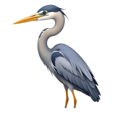 Heron swimming in water  sticker