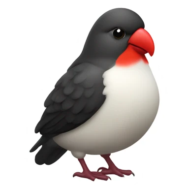 Fat agaporni fischer with red beak sticker