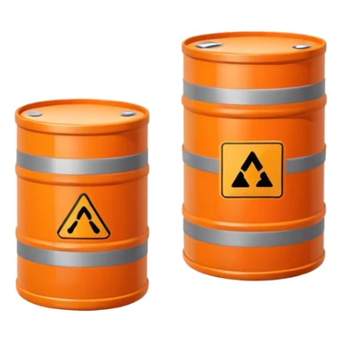 orange road construction barrel sticker