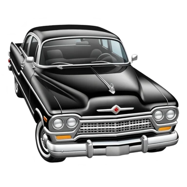 Black and white old school low rider car  sticker