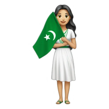 femme avec un drapeau de l'algerie sticker