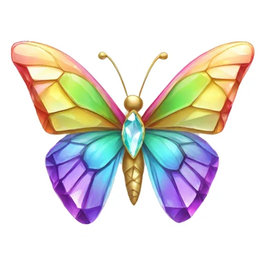 One Rainbow-Diamond-Gem-Butterfly-Crystal-Fly sticker