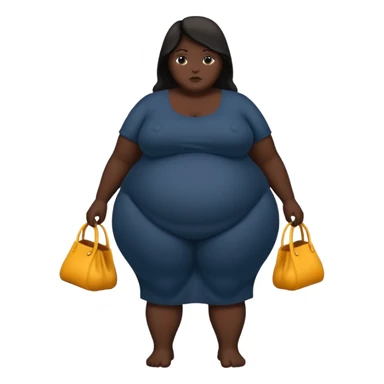 Quiero que crees un emoji tipo 🚷 Pero reemplaza a la persona por una silueta de una mujer obesa sticker