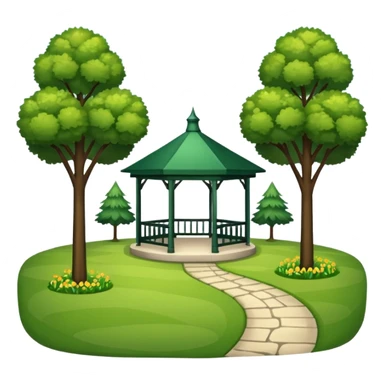 el parque pequeño de un pueblo sticker