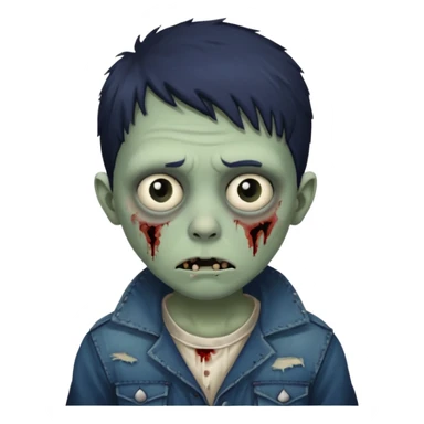 parisian zombie kid sticker