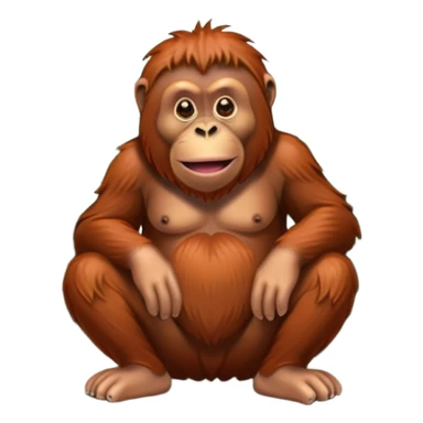 orangutan pooping sticker