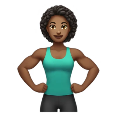 woman bodybulding sticker