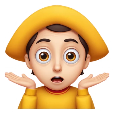 “Funny Spanish cartoon character with big expressive eyes, over-the-top reactions, bright colors, exaggerated comedy pose, cute but chaotic energy, meme-style, perfect for viral videos.” sticker