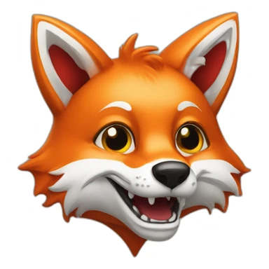 Fox grimmed as a clown sticker