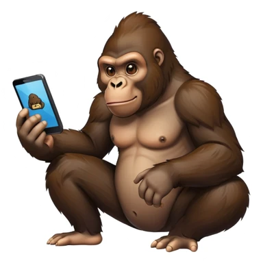 Gorilla playing video games sticker
