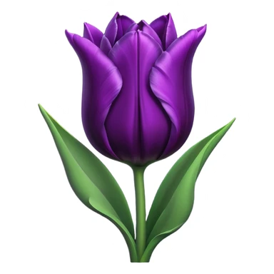goth tulip with purple-black petals, moody vibe sticker
