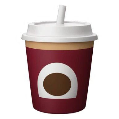 aesthetic burgundy TAKEAWAY coffee sticker