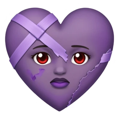 bandaged purple heart colour sticker