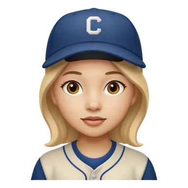 baseball hatted girl sticker