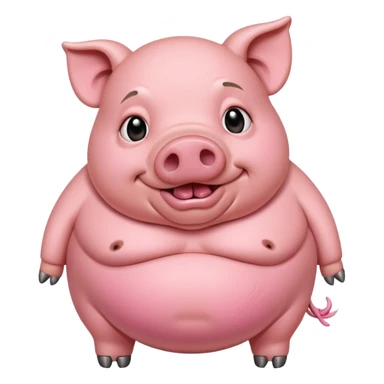 pig with a big stomach sticker
