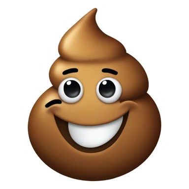 Poop emoji that is winking and blowing a kiss sticker