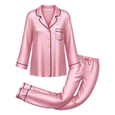 Light pink silk pyjamas set sticker