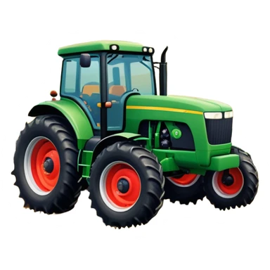 An icon showing close-up tractor in a colorful rural landscape, inspired by Farming Simulator 22. The design features vibrant fields, barns, and crops under a bright sky, with tractors working the land. The peaceful and immersive farming environment is highlighted with a transparent background sticker