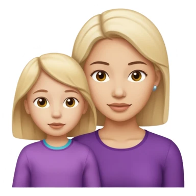 Silueta de anciana e hija sticker