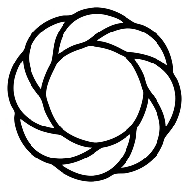 simit bread, solid black icon, silhouette, no fill sticker