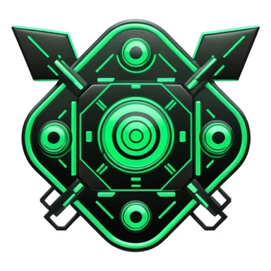  Black And Green Cyber Aesthetic Deco sticker