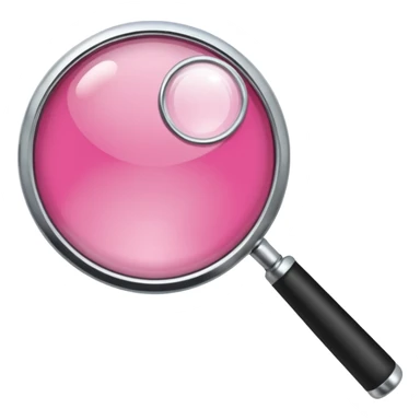 mix light pink dark pink and white girly chrome internet logo with a magnifying glass sticker