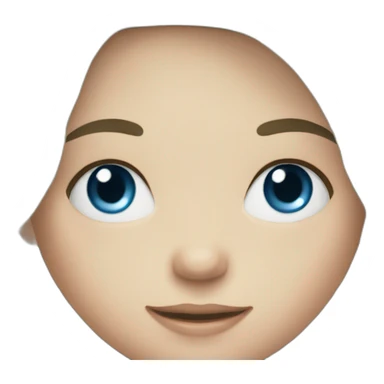 children with black hair and blue eyes sticker