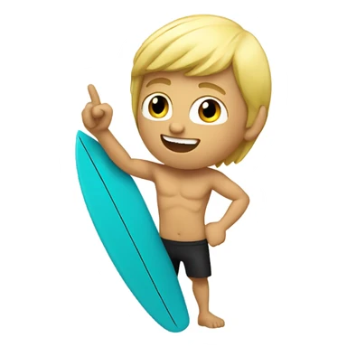 Blonde surfer guy doing the Shaka  sticker