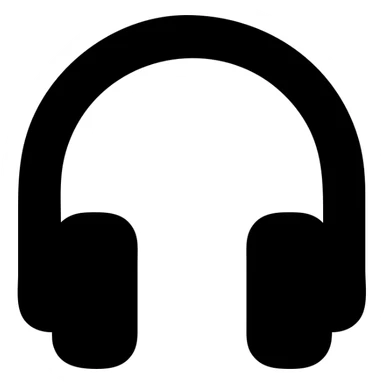 solid filled headphones icon sticker