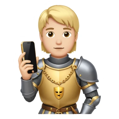 Knight gold chain phone sticker