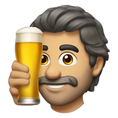 Zemmour avec une biere sticker