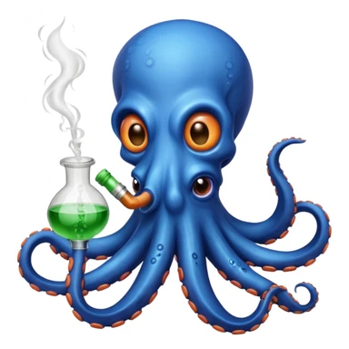 Octopus smoking a bong sticker