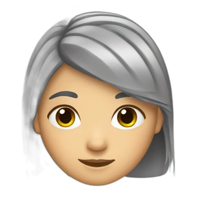 girl pulling her hair with grey roots sticker