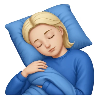 gorgi gales durmiendo con ropa celeste sticker