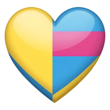 pansexual flag heart sticker