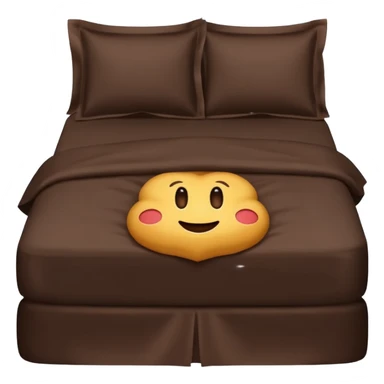 dark brown bed linen set sticker