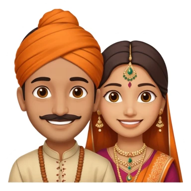 2 indian couple sticker