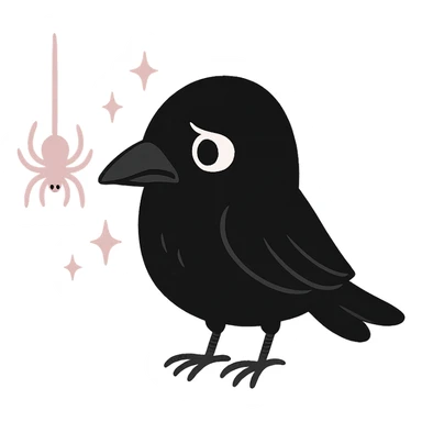 Remove the background and any text from this goth banner, keep it cute, expressive, minimal, in the style of imagen-4-fast-KaUtLiSA10F, with a transparent background. sticker