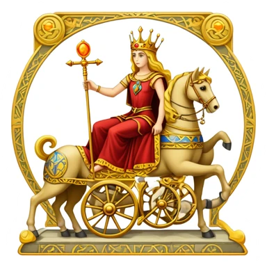 The chariot on a Tarot Card sticker